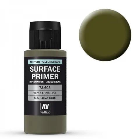 Vallejo Acrylic Polyurethane - Primer US Olive Drab 60ml – image 1