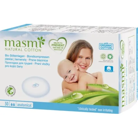 MASMI Discos de Lactancia Algodón 30 u – imagen 1