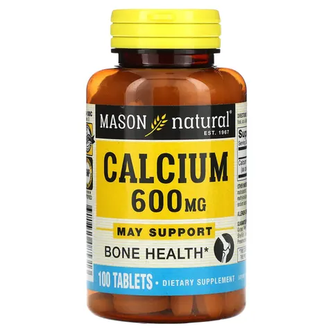 Mason Natural, Calcium, 600 mg, 100 Tablets – image 1
