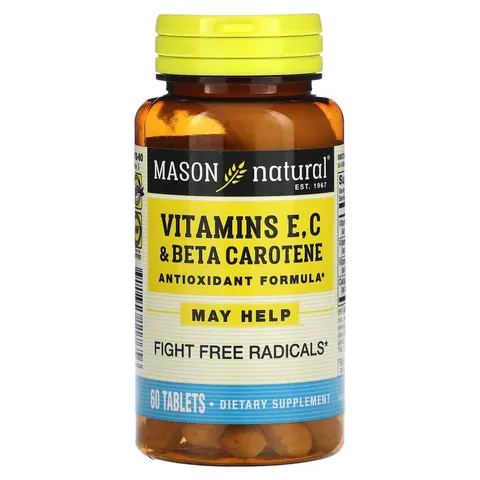 Mason Natural, Vitamins E, C & Beta Carotene, 60 Tablets – image 1