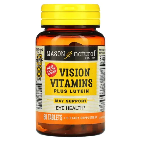 Mason Natural, Vision Vitamins Plus Lutein, 60 Tablets – image 1