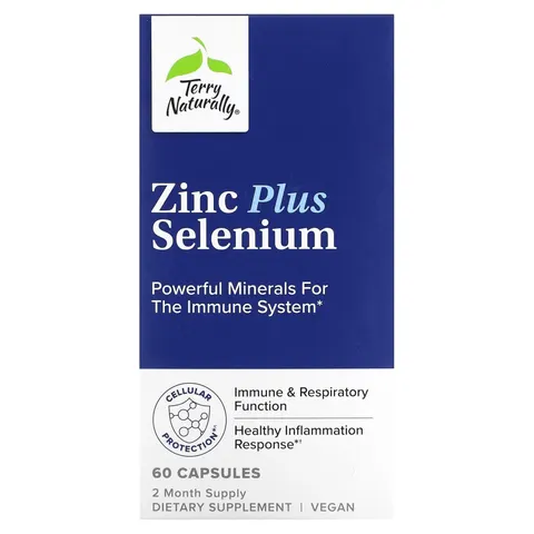 Terry Naturally, Zinc Plus Selenium, 60 Capsules – image 1
