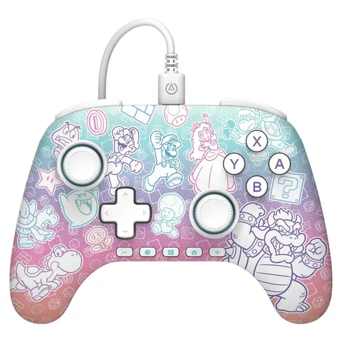 PowerA Bedrade Controller - Nintendo Switch - Mushroom Kingdom - 3m USB-kabel – afbeelding 1