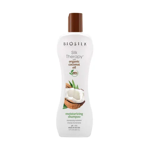 355ml BIOSILK Silk Therapy Coconut Oil Moisturizing Shampoo – immagine 1