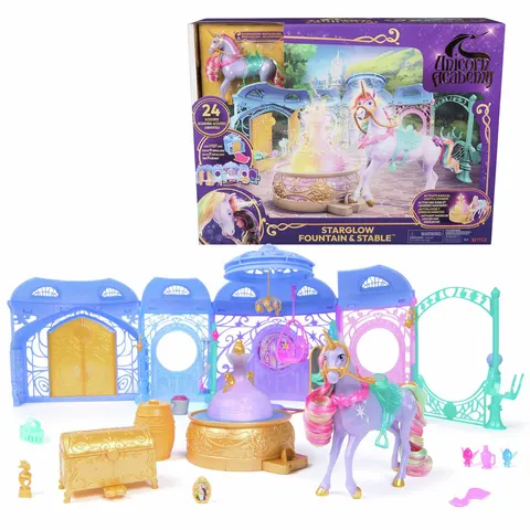 Unicorn Academy Starglow Fountain & Stable Playset – image 1