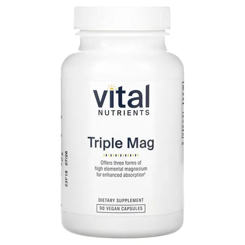 Vital Nutrients, Triple Mag, 90 Vegan Capsules – image 1