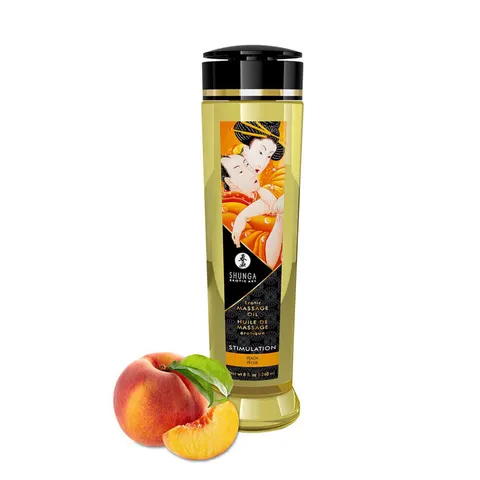 Shunga - Massageolie - Stimulation Peach - Perzik -240 ml – afbeelding 1