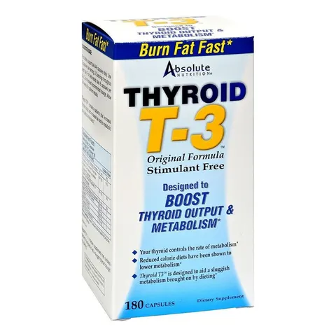 Absolute Nutrition, Thyroid T-3™, Original Formula, 180 Capsules – image 1
