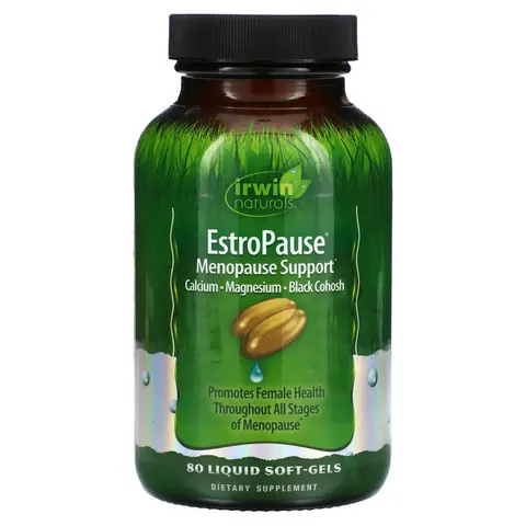 Irwin Naturals, EstroPause, Menopause Support, 80 Liquid Soft-Gels – image 1