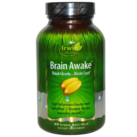 Irwin Naturals, Brain Awake, 60 Liquid Soft-Gels – image 1