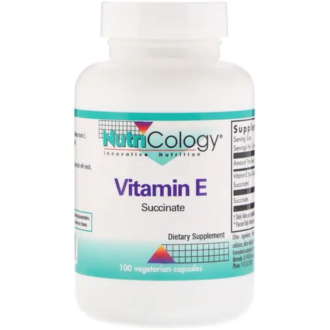 Nutricology, Vitamin E, Succinate, 100 Vegetarian Capsules – image 1