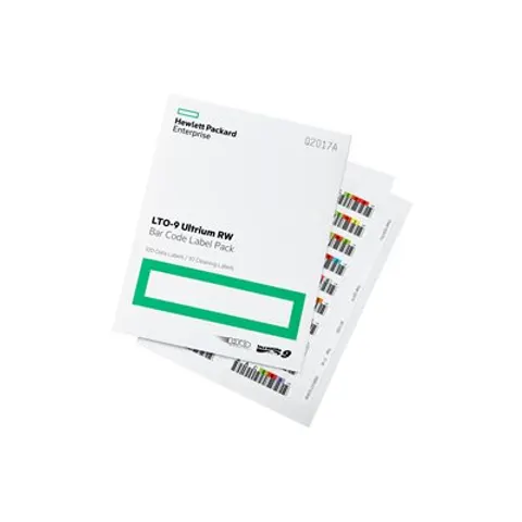 HPE LTO-9 Ultrium RW Bar Code Label Pack – image 1