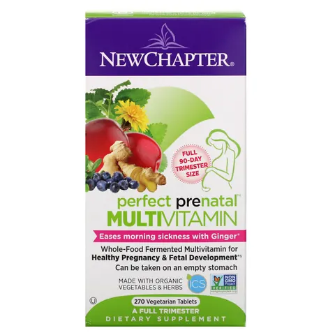 Chapter, Perfect Prenatal Multivitamin, 270 Vegetarian Tablets – image 1