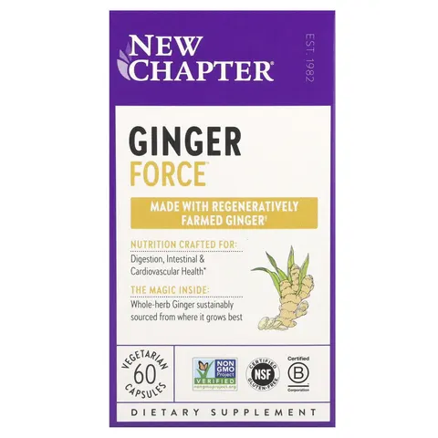Chapter, Ginger Force, 60 Vegetarian Capsules – image 1