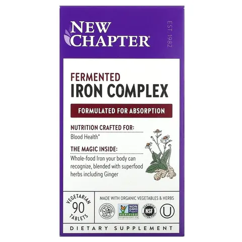 Chapter, Fermented Iron Complex, 90 Vegetarian Tablets – image 1