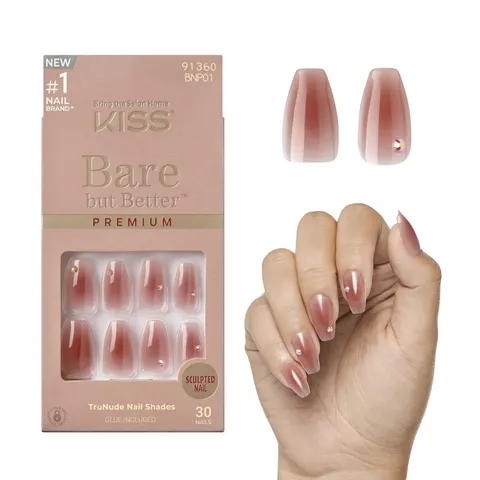 KISS Bare-But-Better Prem Nails Shine (30 pezzi) – immagine 1