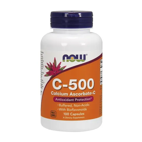 NOW FOODS C-500 Calcium Ascorbate-C 100 Capsule – immagine 1