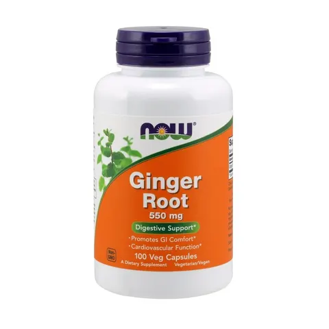 NOW Foods Ginger Root, 550mg - 100 vcaps – image 1