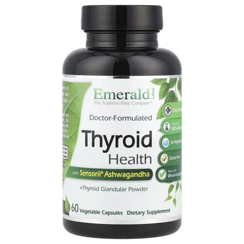 Emerald Laboratories, Thyroid Health, 60 Vegetable Capsules – image 1