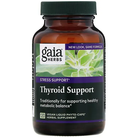 Gaia Herbs, Thyroid Support, 120 Liquid Phyto-Caps® – image 1