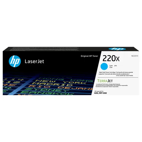 HP 220X (W2201X) toner cian XL – imagen 1