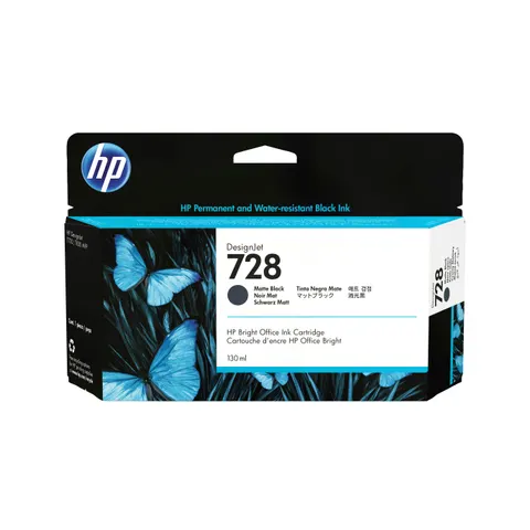 HP 728 Mattschwarz Tintenpatrone 130ml – Bild 1