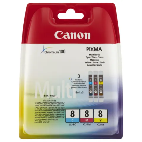Canon CLI-8C/M/Y - 3-farbig - Druckerpatrone - Multipack – Bild 1
