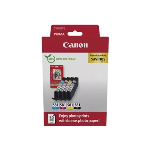 CANON CLI-581 Ink Cartridge BK/C/M/Y – Bild 1