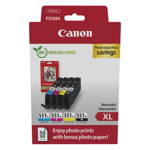 Canon 6443B008/CLI-551XL Ink cartridge multi pack high-capacity CLI Bk – image 1