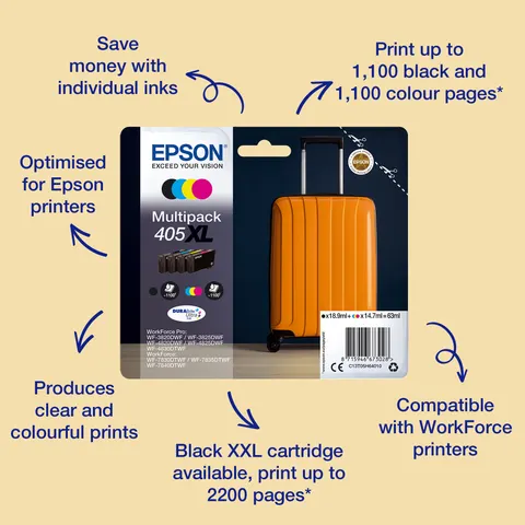 Epson 405 Suitcase DURABrite Ultra Multipack 4-colours Ink – image 1