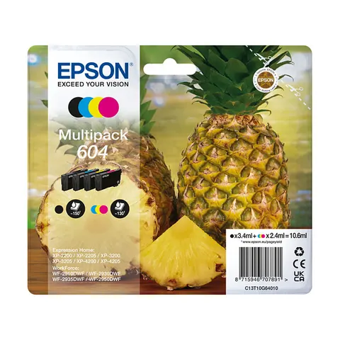 Epson 604 Pineapple 4 Ink Cartridges - Black & Colour – image 1