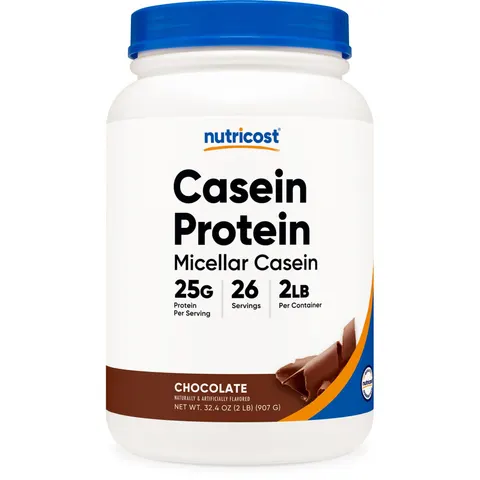 Nutricost, Casein Protein, Chocolate, 2 lb (907 g) – image 1