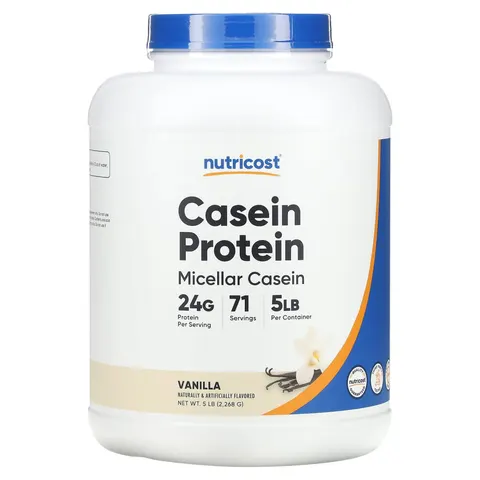 Nutricost, Casein Protein, Vanilla, 5 lb (2,268 g) – image 1