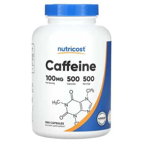 Nutricost, Caffeine , 100 mg , 500 Capsules – image 1