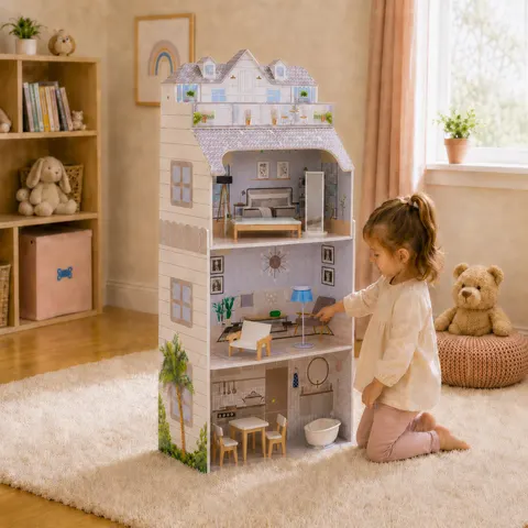 Teamson Casa de muñecas con accesorios 131.5 cm, multicolor – imagen 1
