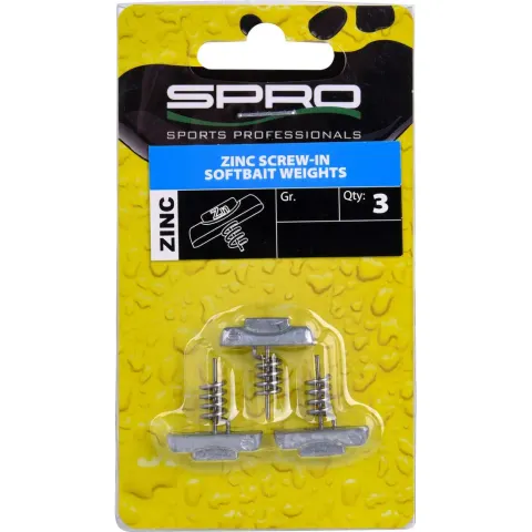 Spro Zinc Screw-In Softbait Weights 10 gram – afbeelding 1