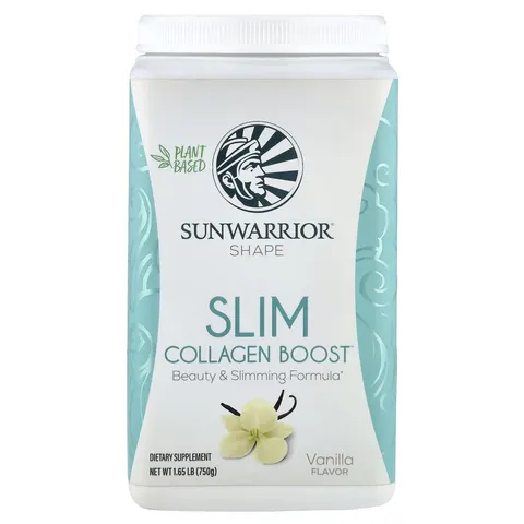 Sunwarrior, Shape, Slim Collagen Boost, Vanilla, 1.65 lb (750 g) – image 1