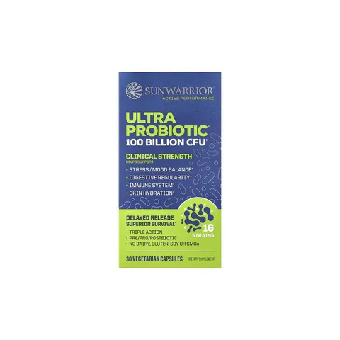 Sunwarrior, Ultra Probiotic, 30 Vegetarian Capsules – image 1
