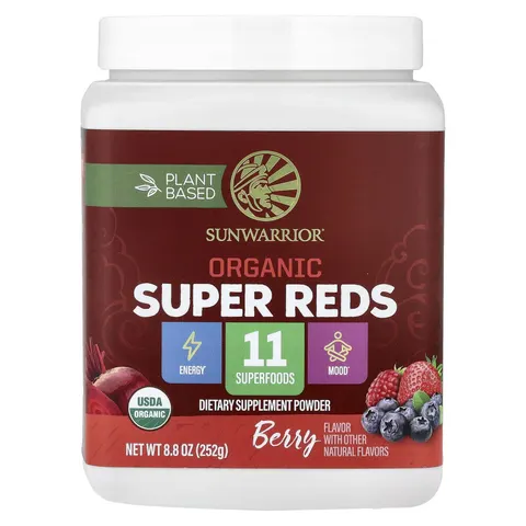 Sunwarrior, Organic Super Reds, Berry, 8.8 oz (252 g) – image 1