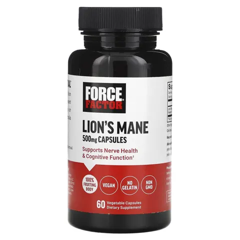Force Factor, Lion's Mane, 500 mg , 60 Vegetable Capsules – image 1