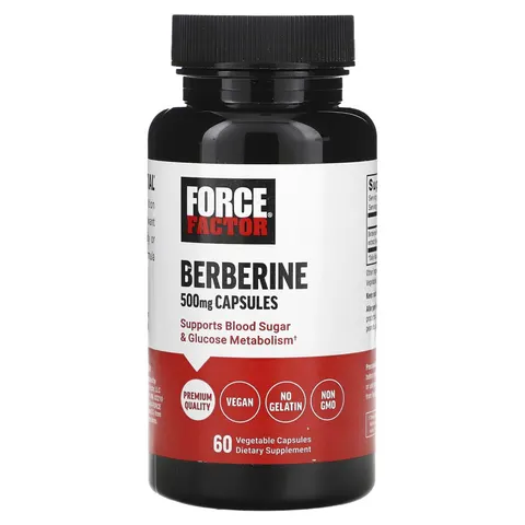 Force Factor, Berberine , 500 mg , 60 Vegetable Capsules – image 1