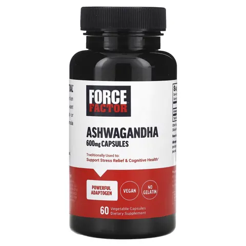 Force Factor, Ashwagandha , 600 mg , 60 Vegetable Capsules – image 1