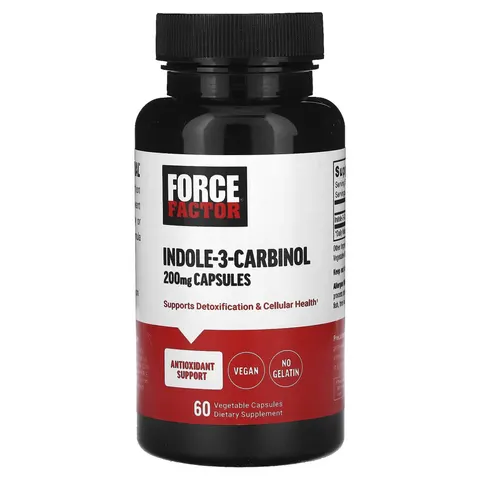 Force Factor, Indole-3-Carbinol, 200 mg, 60 Vegetable Capsules – image 1