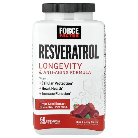 Force Factor, Resveratrol, Mixed Berry, 60 Soft Chews – image 1