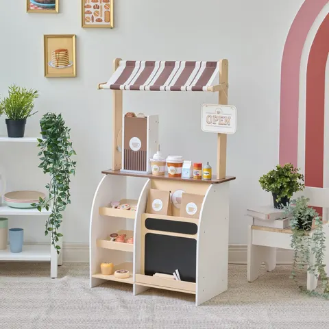 Teamson Cafetería Infantil de Madera 29 Piezas, 60cm, Marron – imagen 1