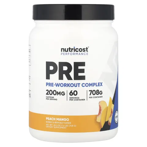 Nutricost, Performance, Pre-Workout Complex, Peach Mango, 1.6 lb (708 g) – image 1