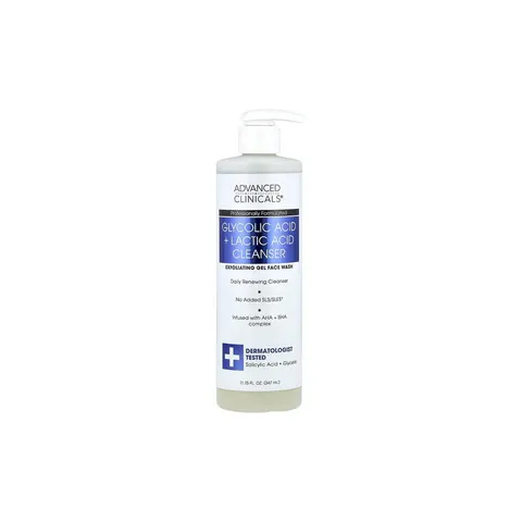 Advanced Clinicals, Glycolic Acid + Lactic Acid Cleanser, 11.75 fl oz (347 ml) – image 1