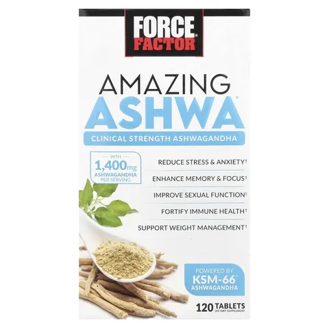 Force Factor AMAZING ASHWA — 120 Tablets – image 1