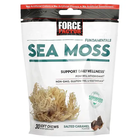 Force Factor, Fundamentals, Sea Moss, Salted Caramel, 30 Soft Chews – image 1