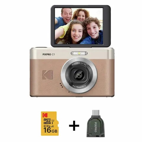 Pixpro C1 braun Kit Kompaktkamera – Bild 1